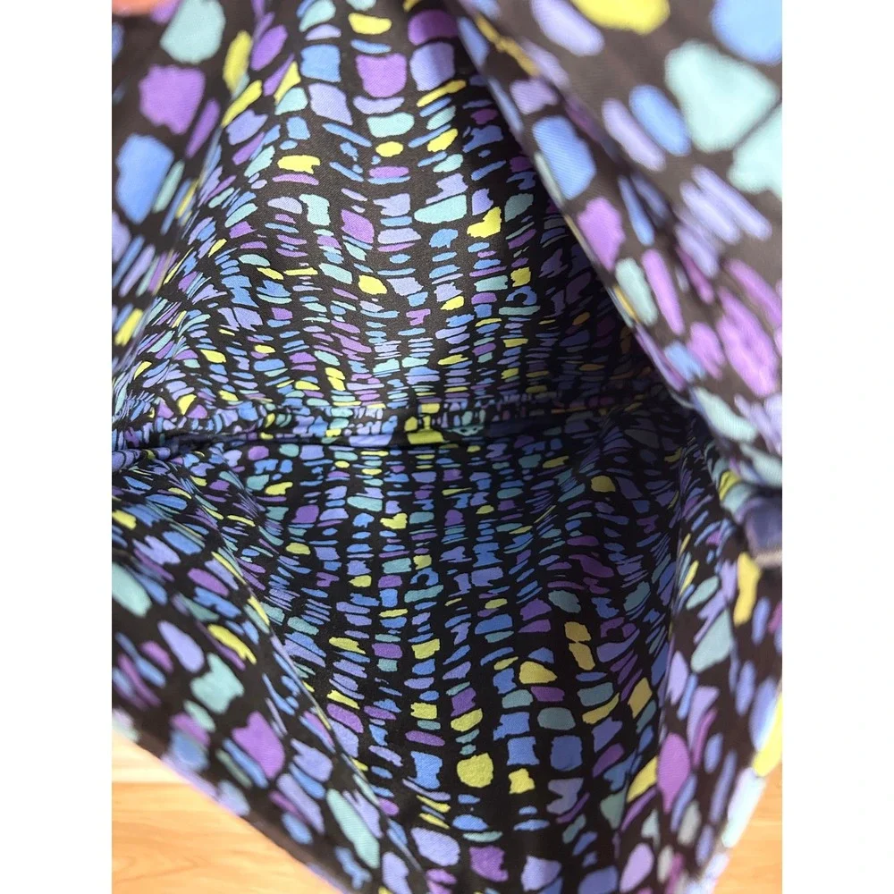 Vera Bradley Indigo Pop Hipster Crossbody Bag Blue Floral Quilted Cotton RETIRED